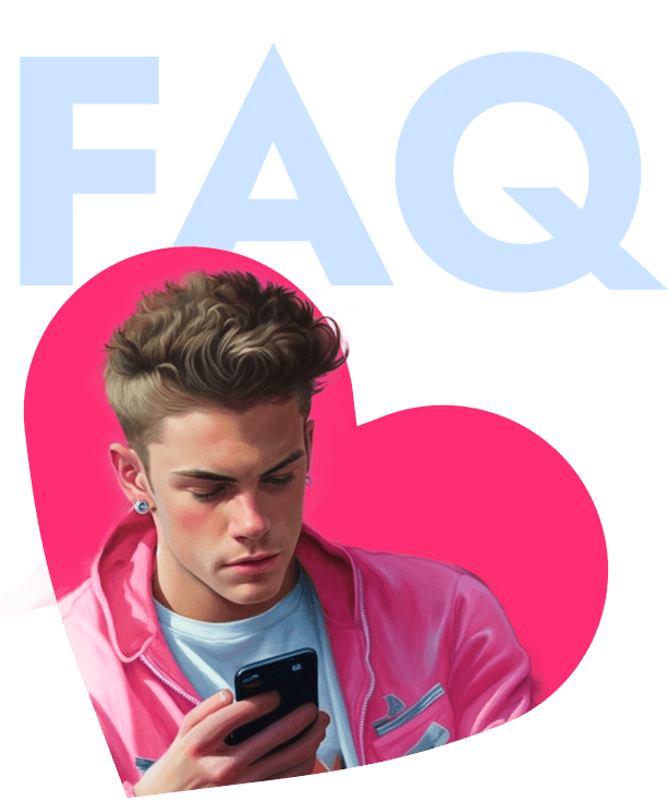 Нарисованный молодой человек сидит за компьтером и говорит по телефону.